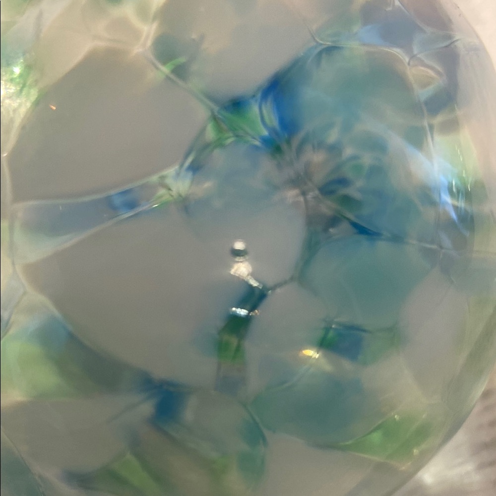 Handcrafted Glass Ornament - Blue and Green - Picture 5 of 8